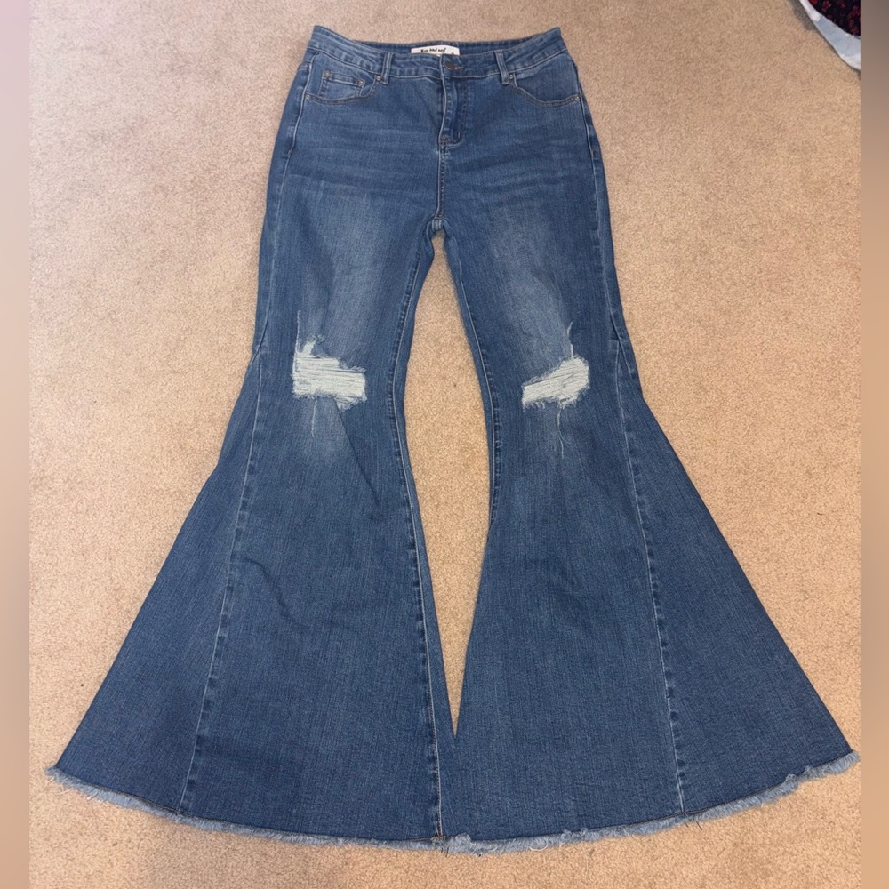 Three Bird Nest Vintage Blue Flare Jeans